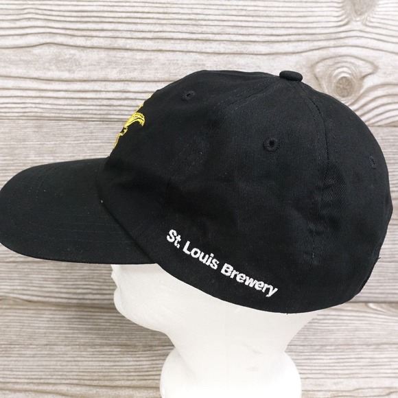 ANHEUSER BUSCH ST LOUIS BREWERY BLACK ADJUSTABLE STRAPBACK BASEBALL HAT CAP - Picture 5 of 9